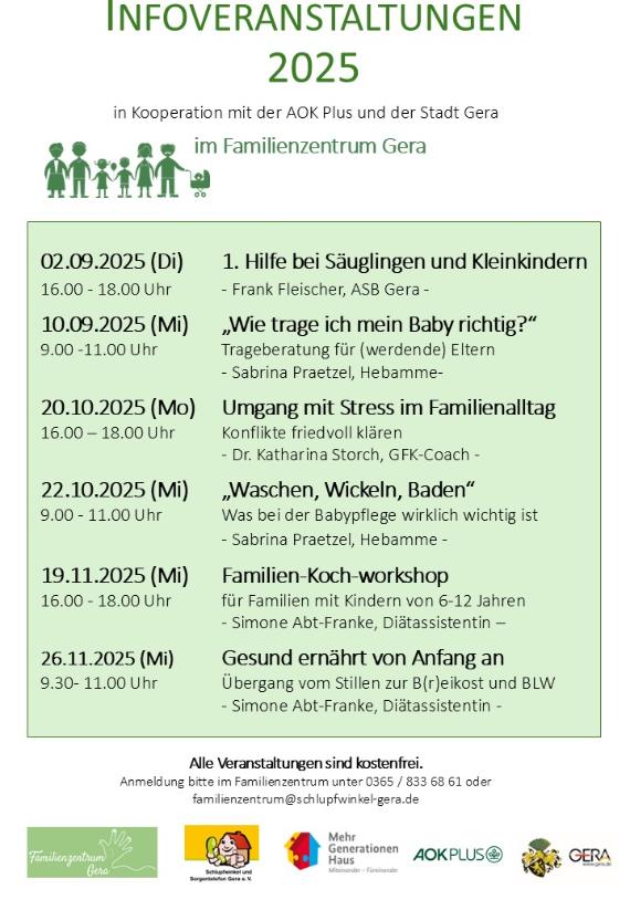 Infoveranstaltungen 2025 2. HJ