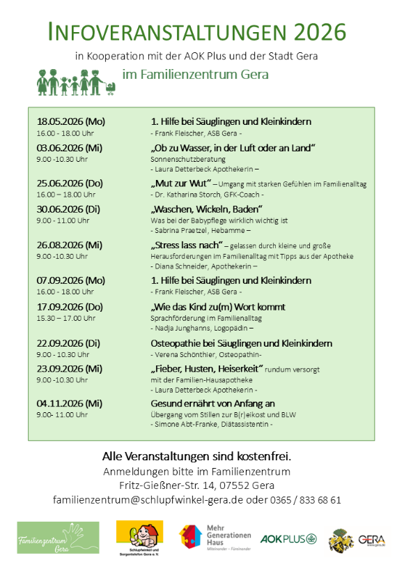 Infoveranstaltungen 2026